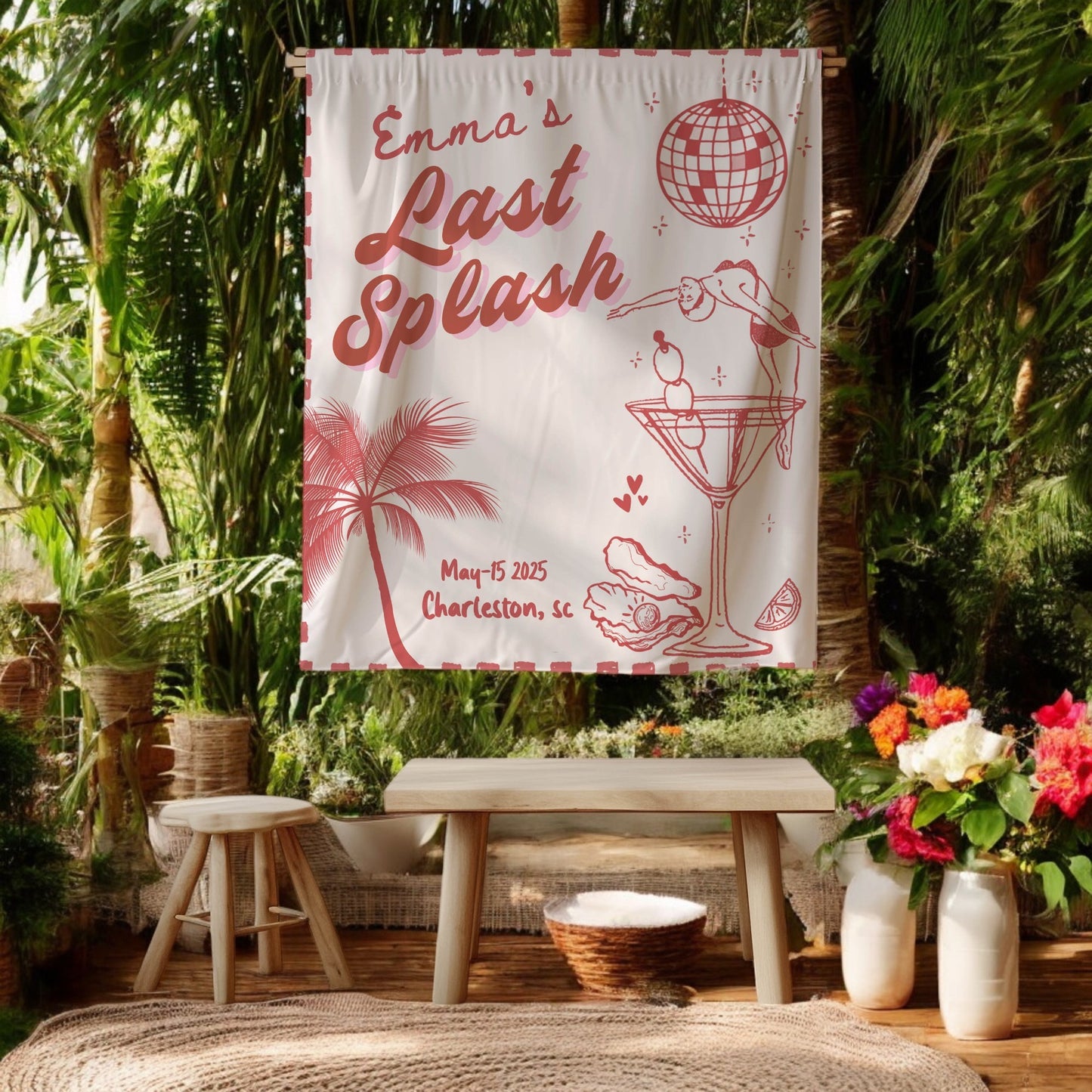 Beach Bachelorette Banner – Custom Bach Décor | #59