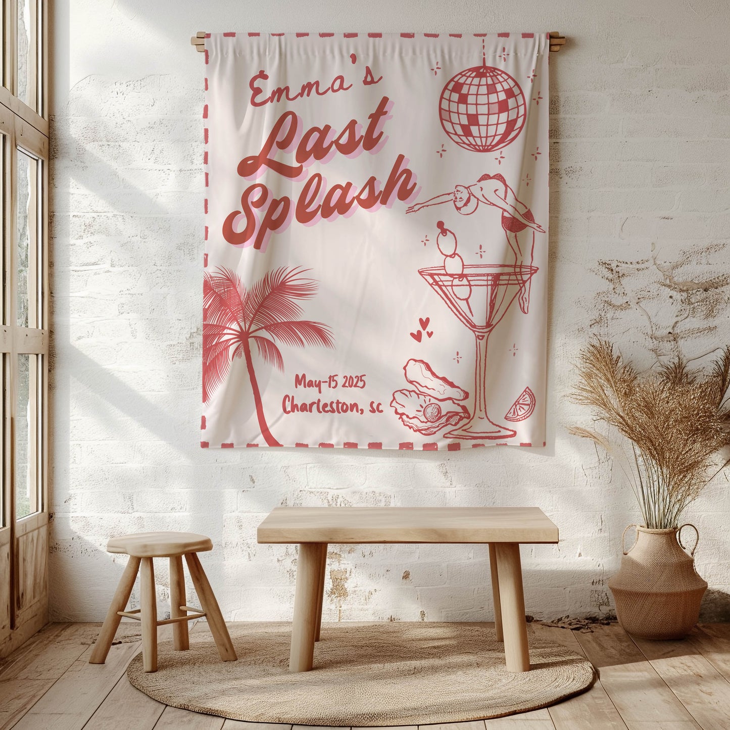 Beach Bachelorette Banner – Custom Bach Décor | #59