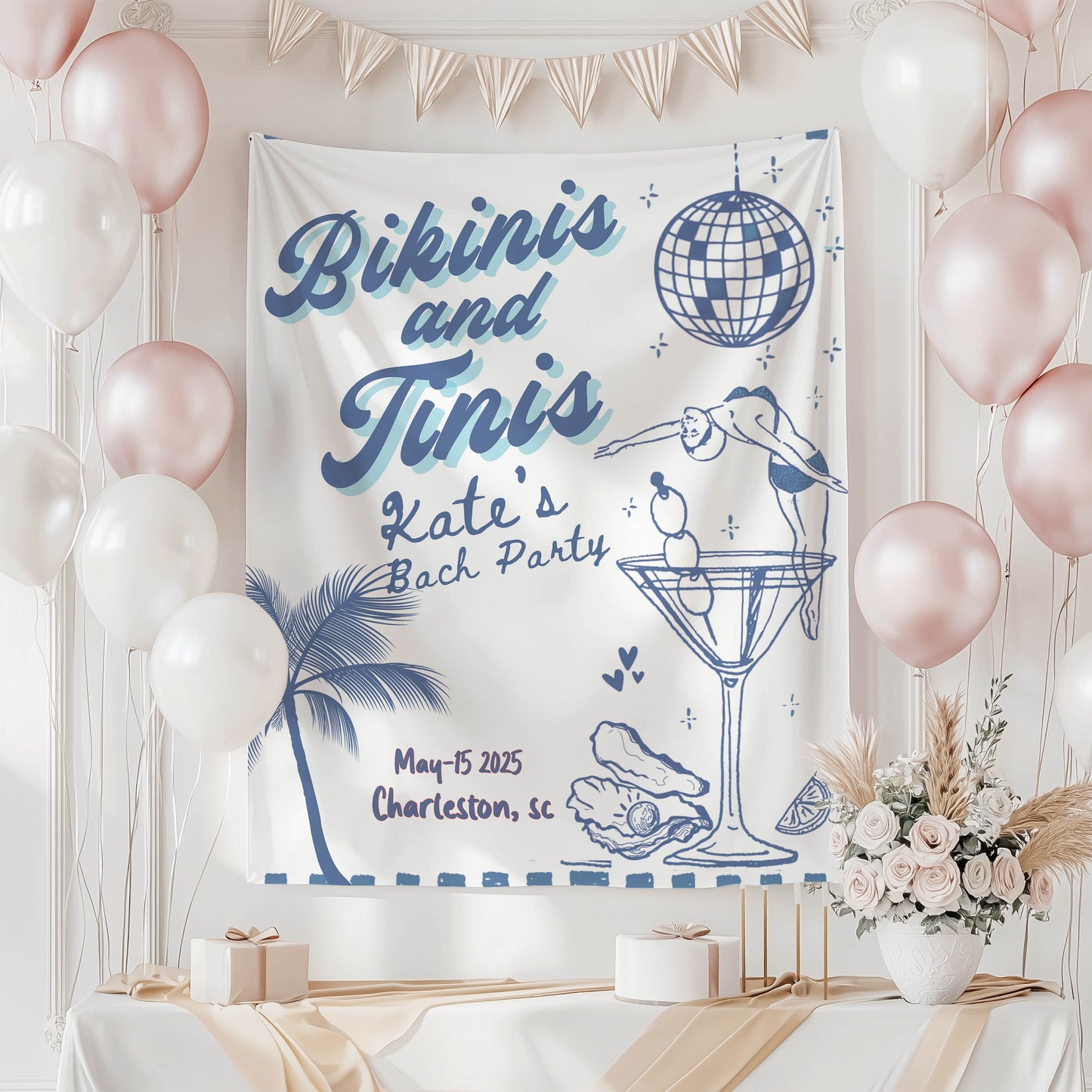 Beach Bachelorette Banner – Custom Bach Décor | #59
