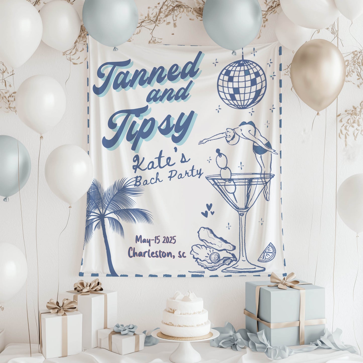 Beach Bachelorette Banner – Custom Bach Décor | #59