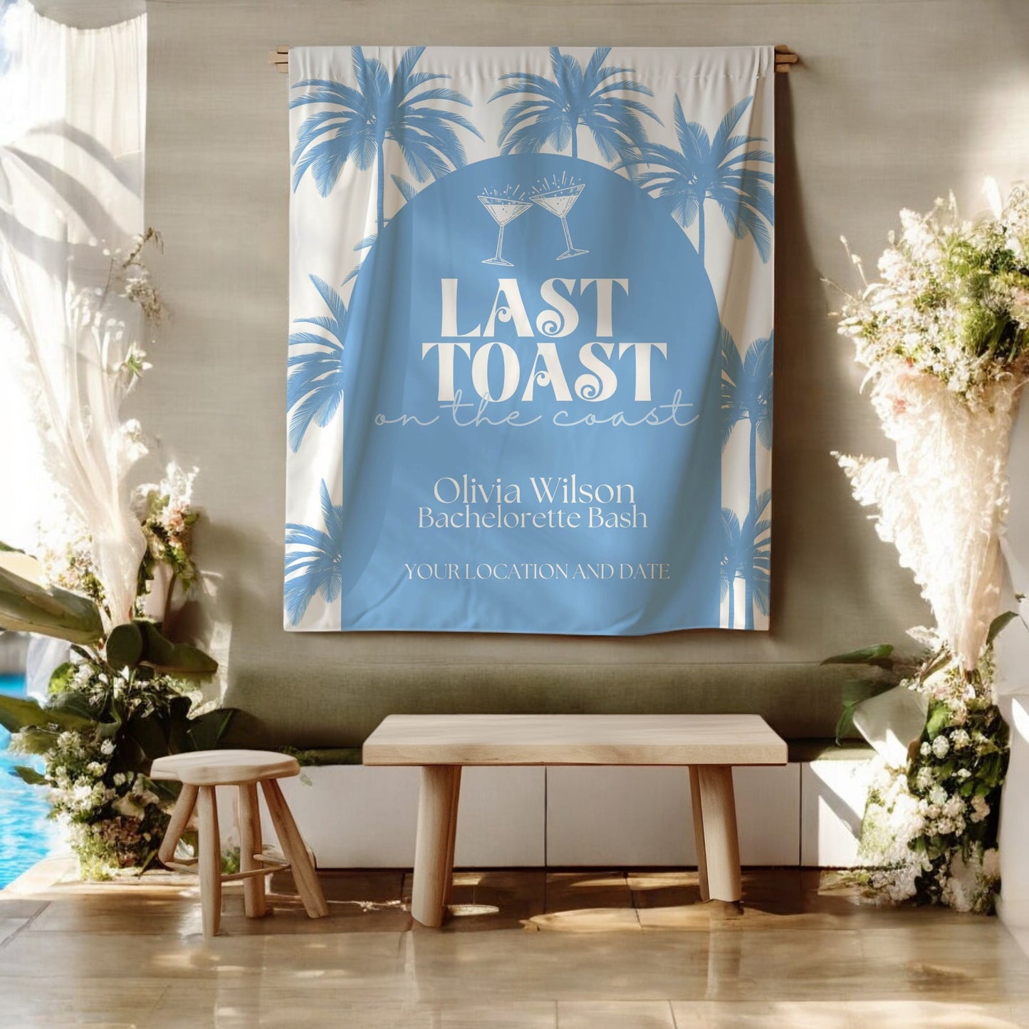 Tropical Bachelorette Sign – Custom Bach Décor | #05