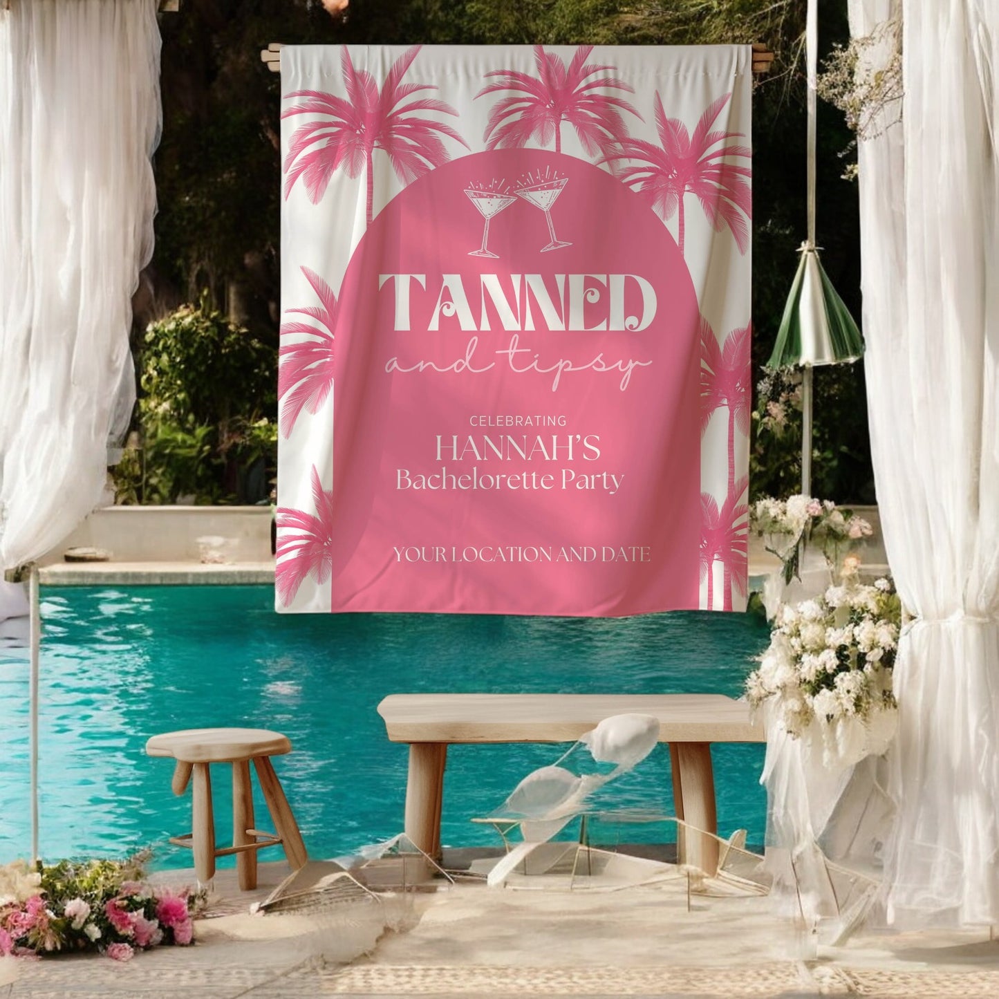 Tropical Bachelorette Sign – Custom Bach Décor | #05