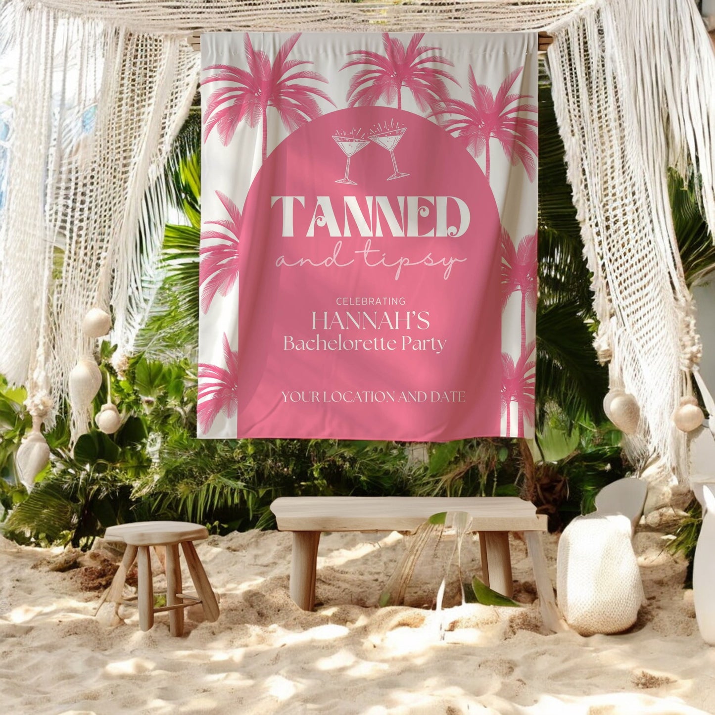 Tropical Bachelorette Sign – Custom Bach Décor | #05
