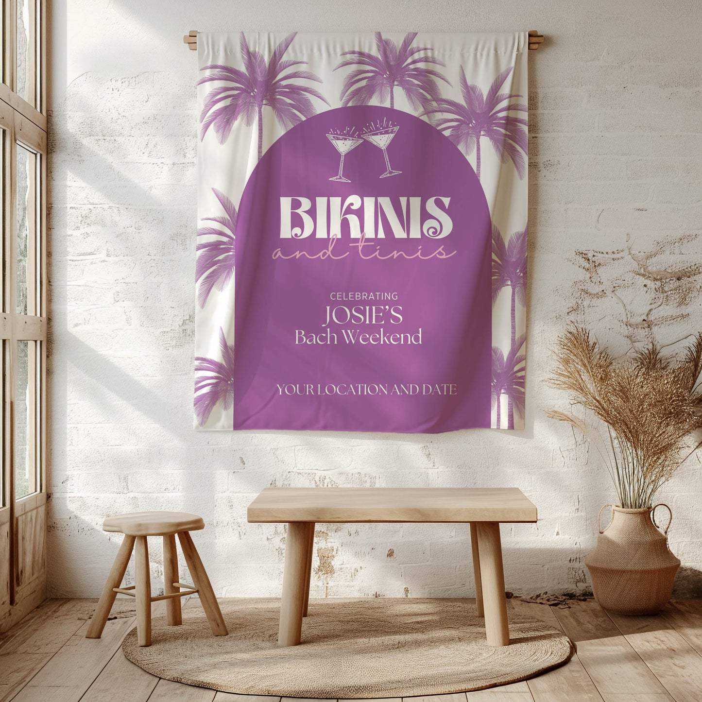 Tropical Bachelorette Sign – Custom Bach Décor | #05