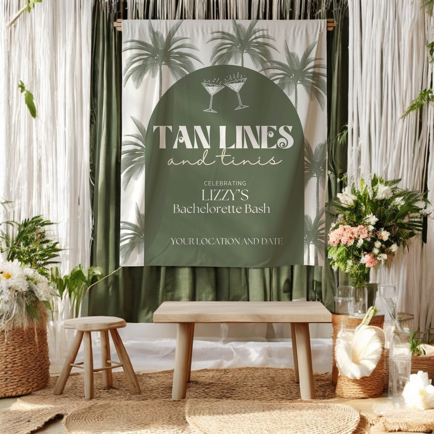 Tropical Bachelorette Sign – Custom Bach Décor | #05