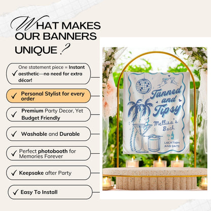 Coastal Bachelorette Banner – Custom Bach Décor | #60