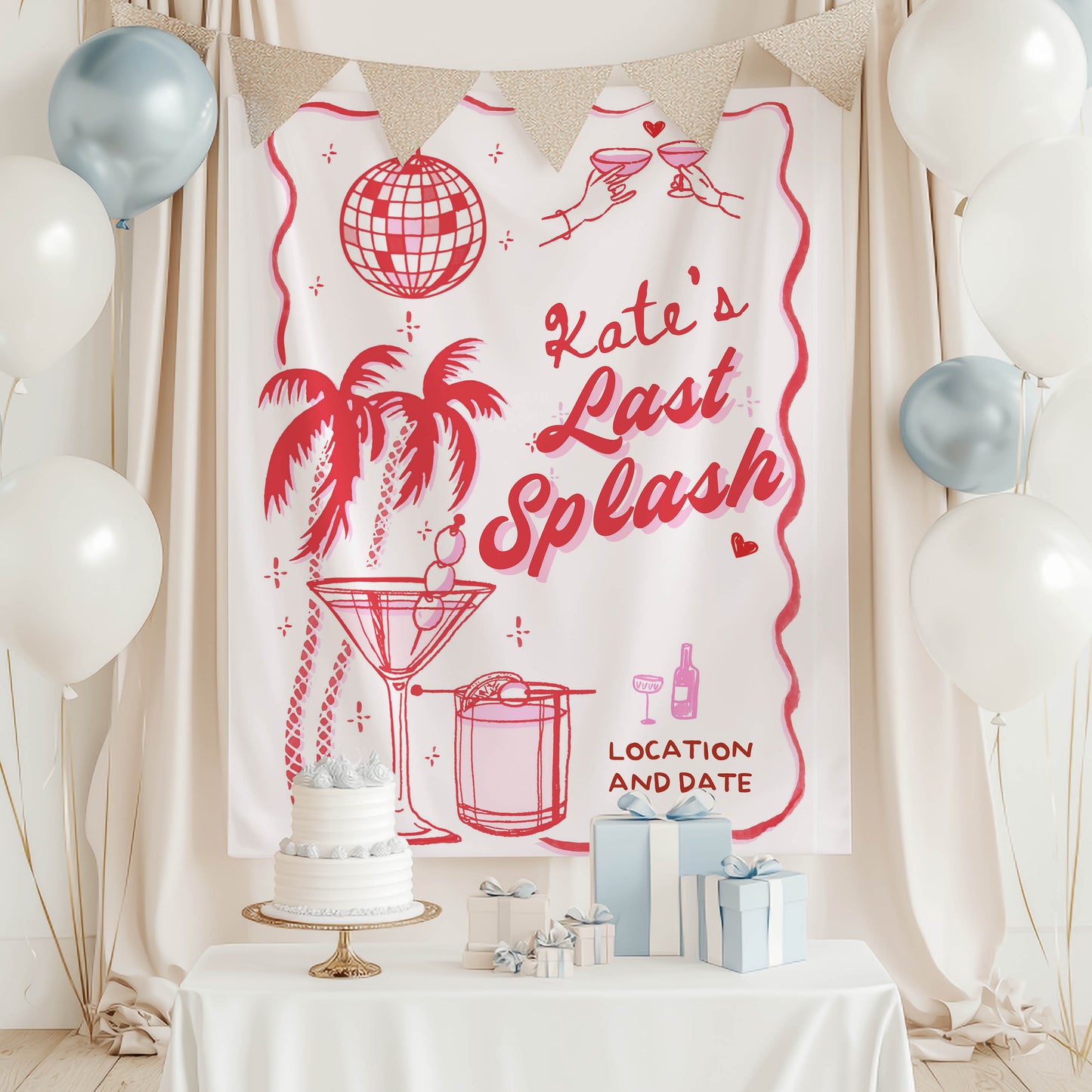 Coastal Bachelorette Banner – Custom Bach Décor | #60