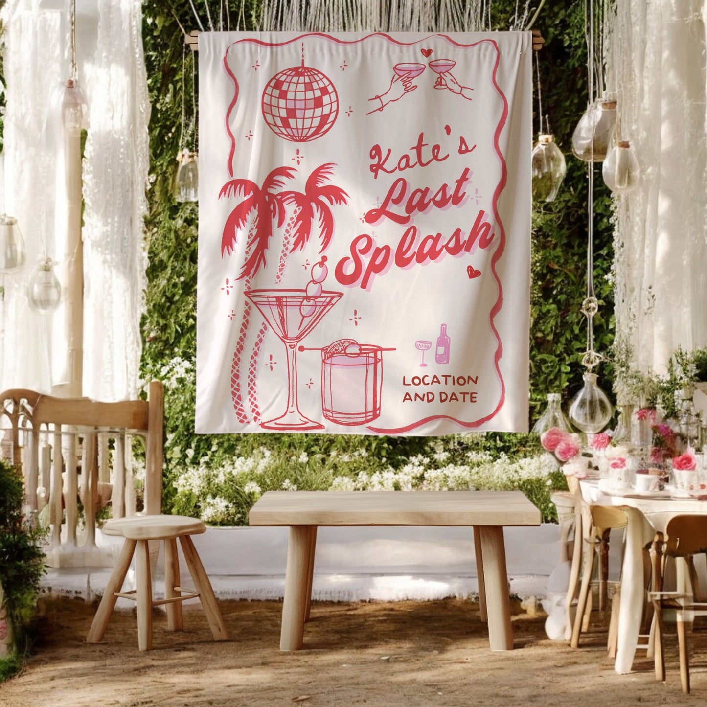 Coastal Bachelorette Banner – Custom Bach Décor | #60