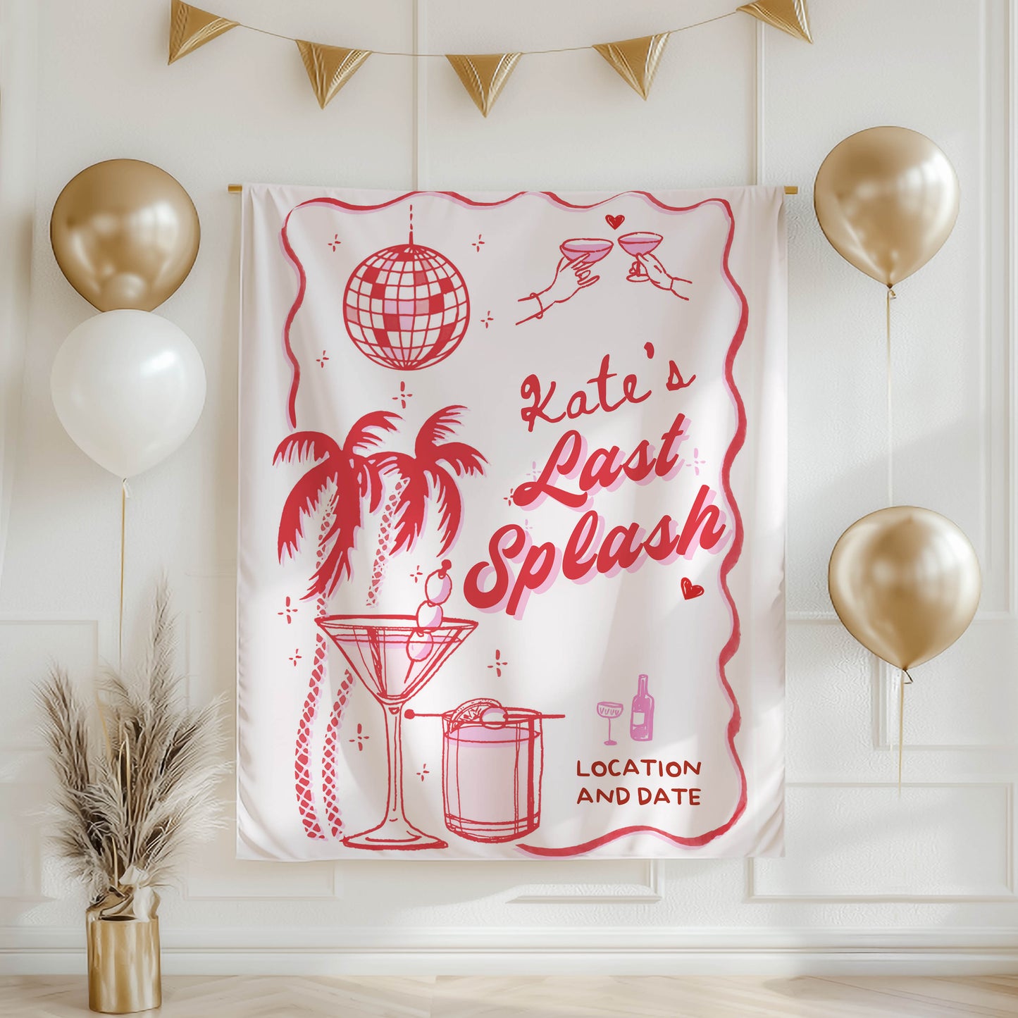 Coastal Bachelorette Banner – Custom Bach Décor | #60