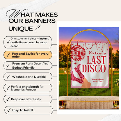 Disco Cowgirl Bachelorette Banner – Custom Bach Décor | #61