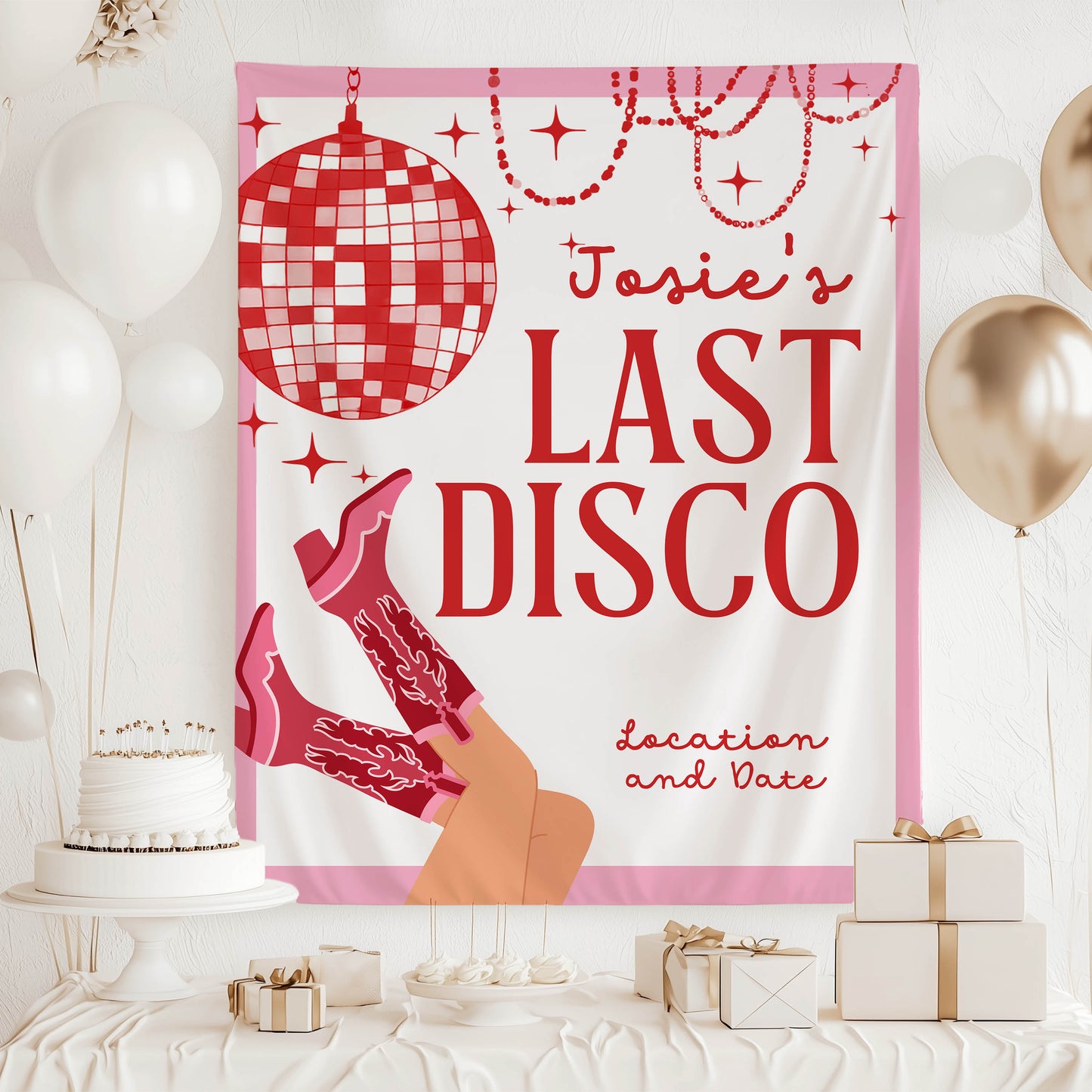 Disco Cowgirl Bachelorette Banner – Custom Bach Décor | #61