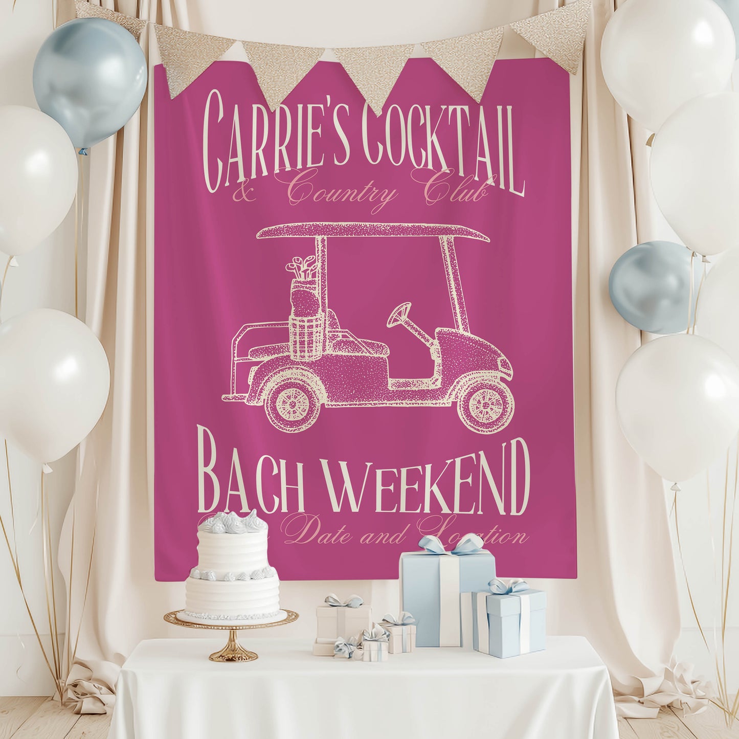 Golf Bachelorette Banner – Custom Bach Décor | #62