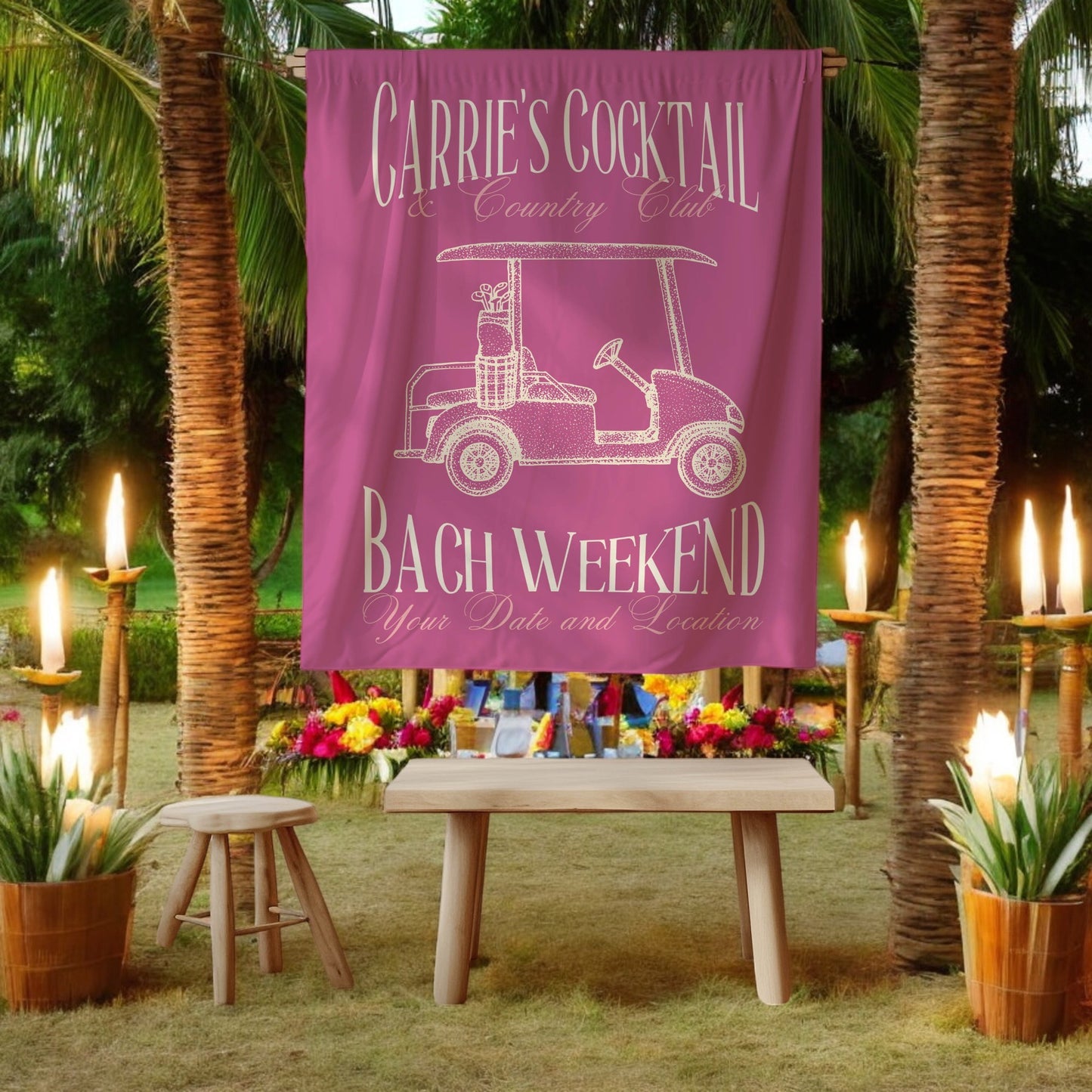 Golf Bachelorette Banner – Custom Bach Décor | #62
