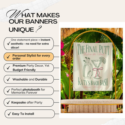 Golf Bachelorette Banner – Custom Bach Décor | #63