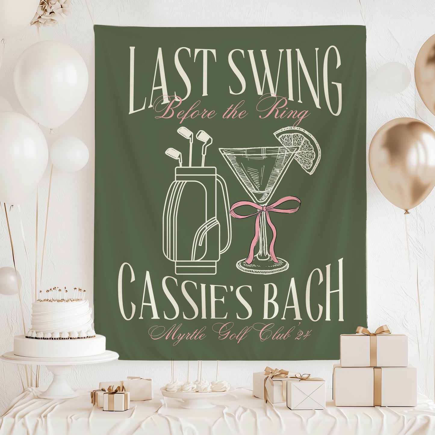 Golf Bachelorette Banner – Custom Bach Décor | #63