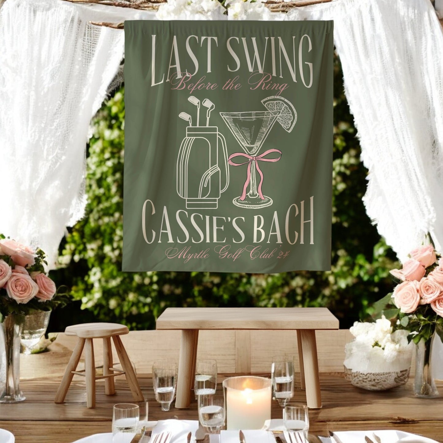 Golf Bachelorette Banner – Custom Bach Décor | #63