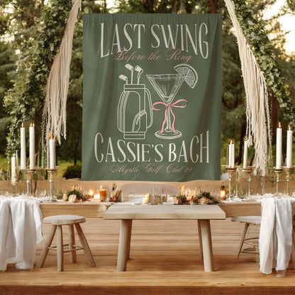 Golf Bachelorette Banner – Custom Bach Decor for Putting Greens & Hole-in-One Fun