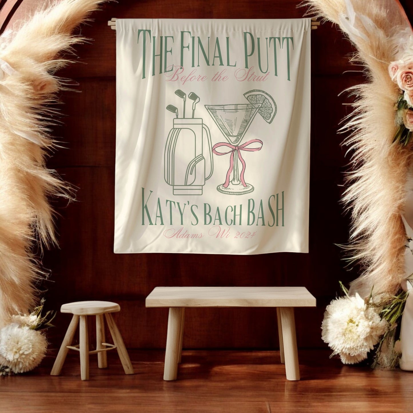 Golf Bachelorette Banner – Custom Bach Décor | #63