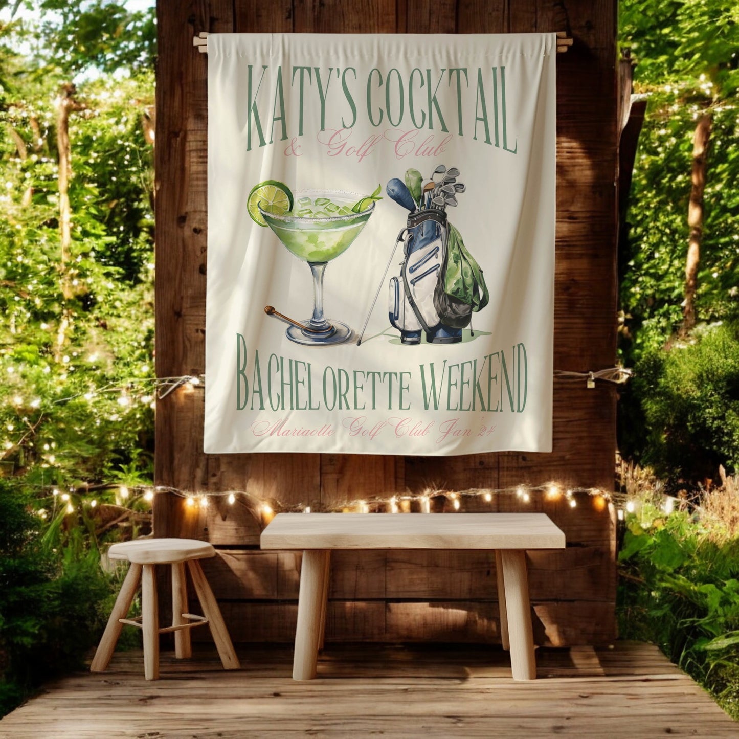 Golf Bachelorette Banner – Custom Bach Décor | #64