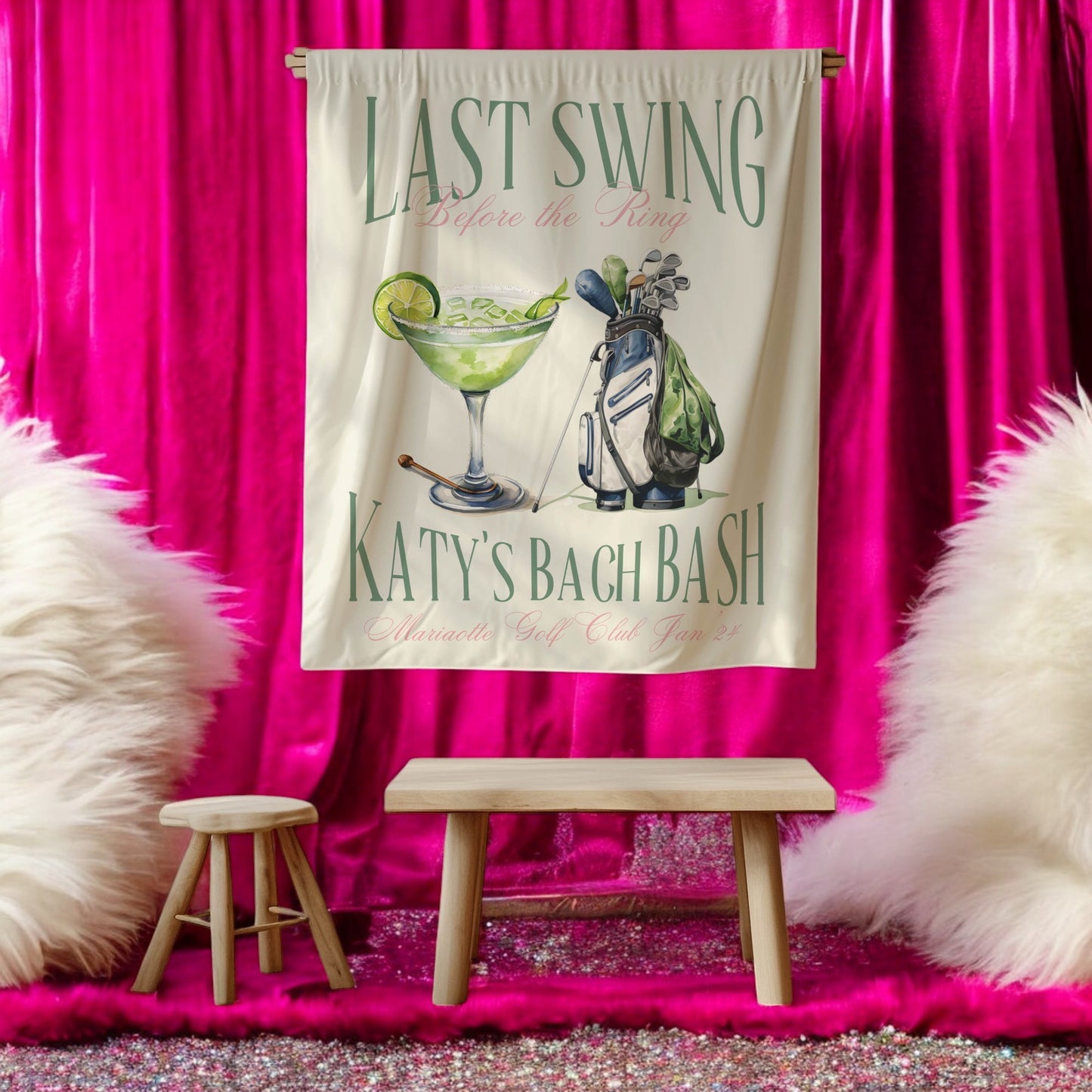 Golf Bachelorette Banner – Custom Bach Décor | #64