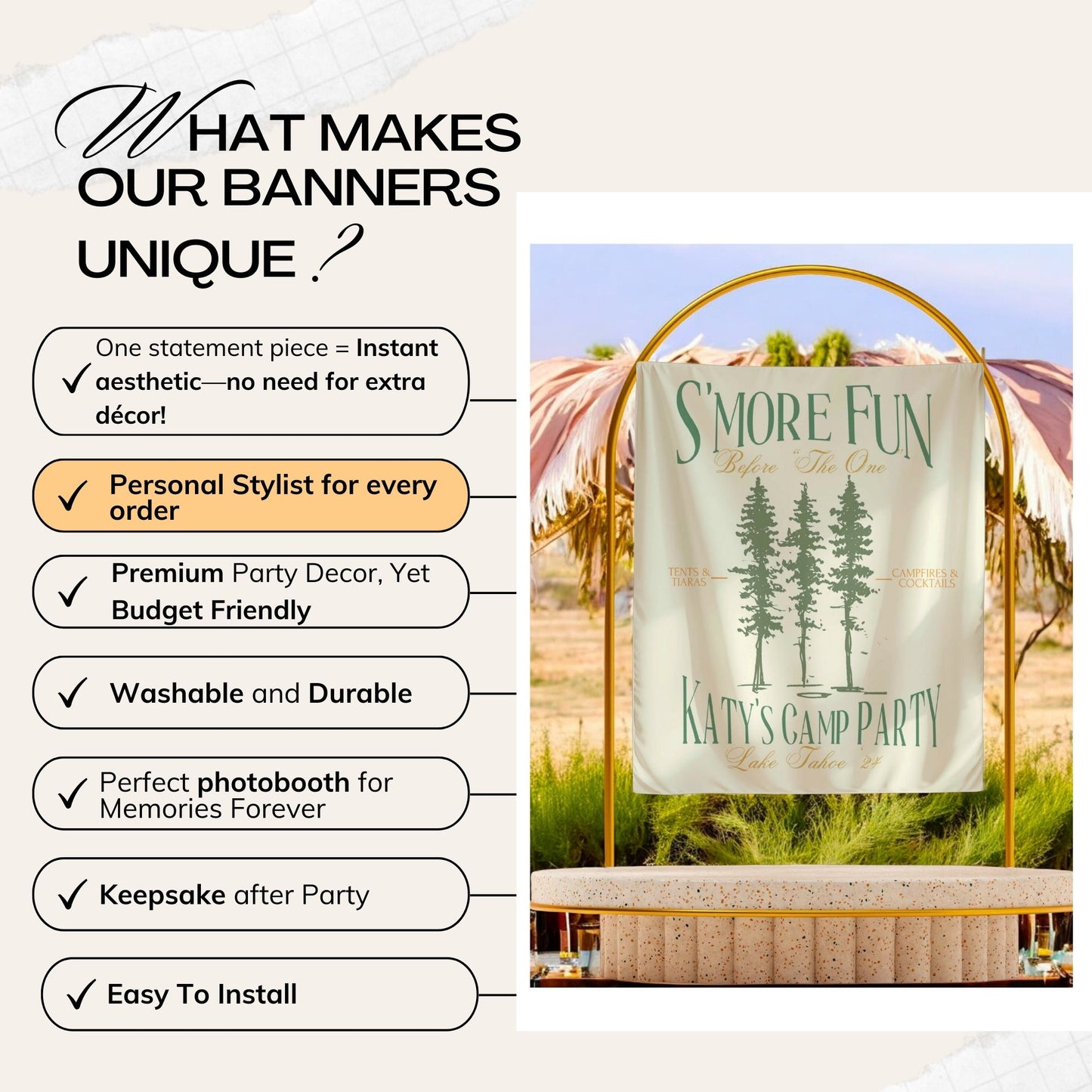 Hiking Bachelorette Banner – Custom Bach Décor | #65