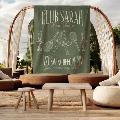 Tennis Bachelorette Banner – Custom Bach Décor | #66