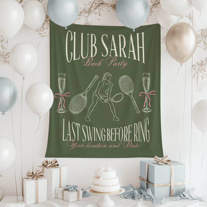 Tennis Bachelorette Banner – Custom Bach Décor | #66