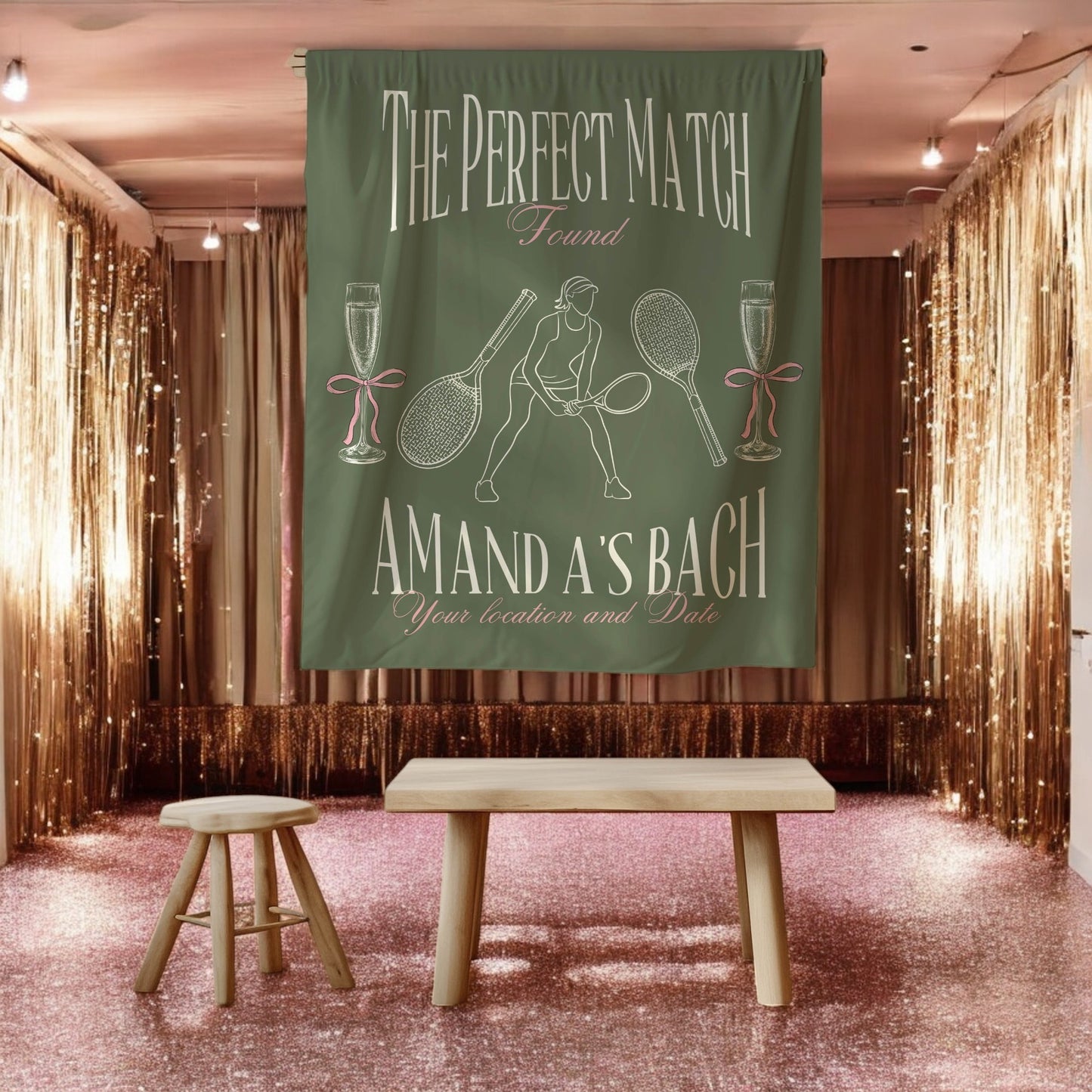 Tennis Bachelorette Banner – Custom Bach Décor | #66