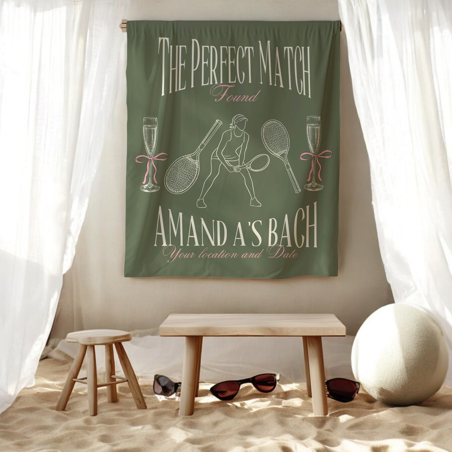 Tennis Bachelorette Banner – Custom Bach Décor | #66