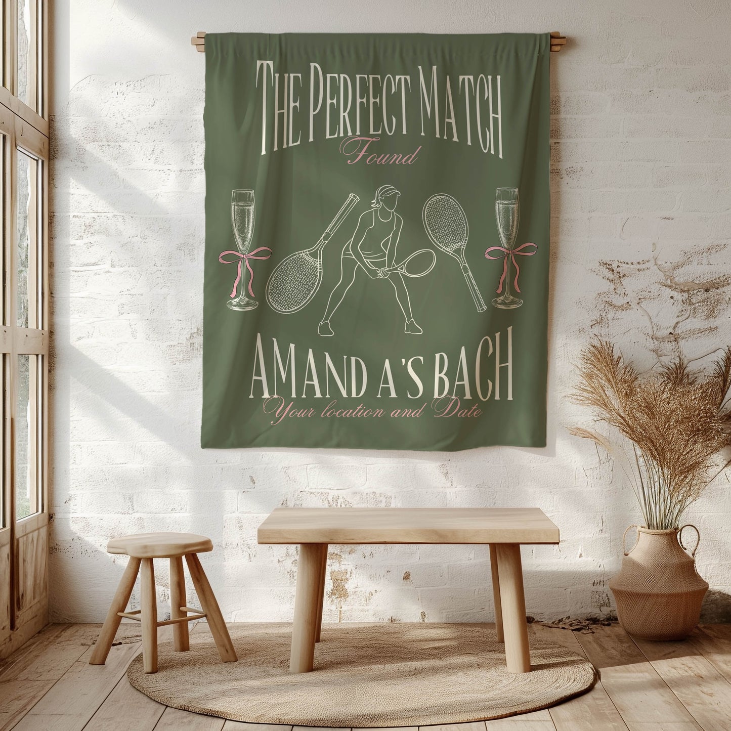 Tennis Bachelorette Banner – Custom Bach Décor | #66