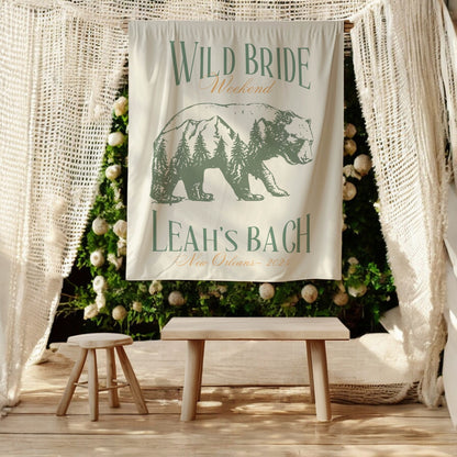 Camp & Hiking Bachelorette Banner – Custom Bach Décor | #67