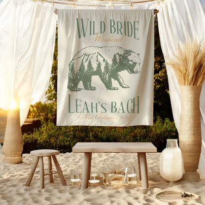 Camp & Hiking Bachelorette Banner – Custom Bach Décor | #67
