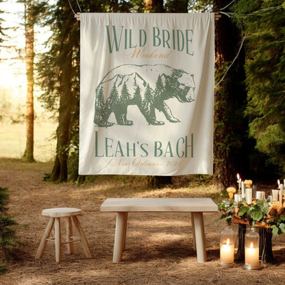 Camp & Hiking Bachelorette Banner – Custom Bach Décor | #67