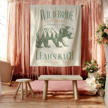 Camp & Hiking Bachelorette Banner – Custom Bach Décor | #67