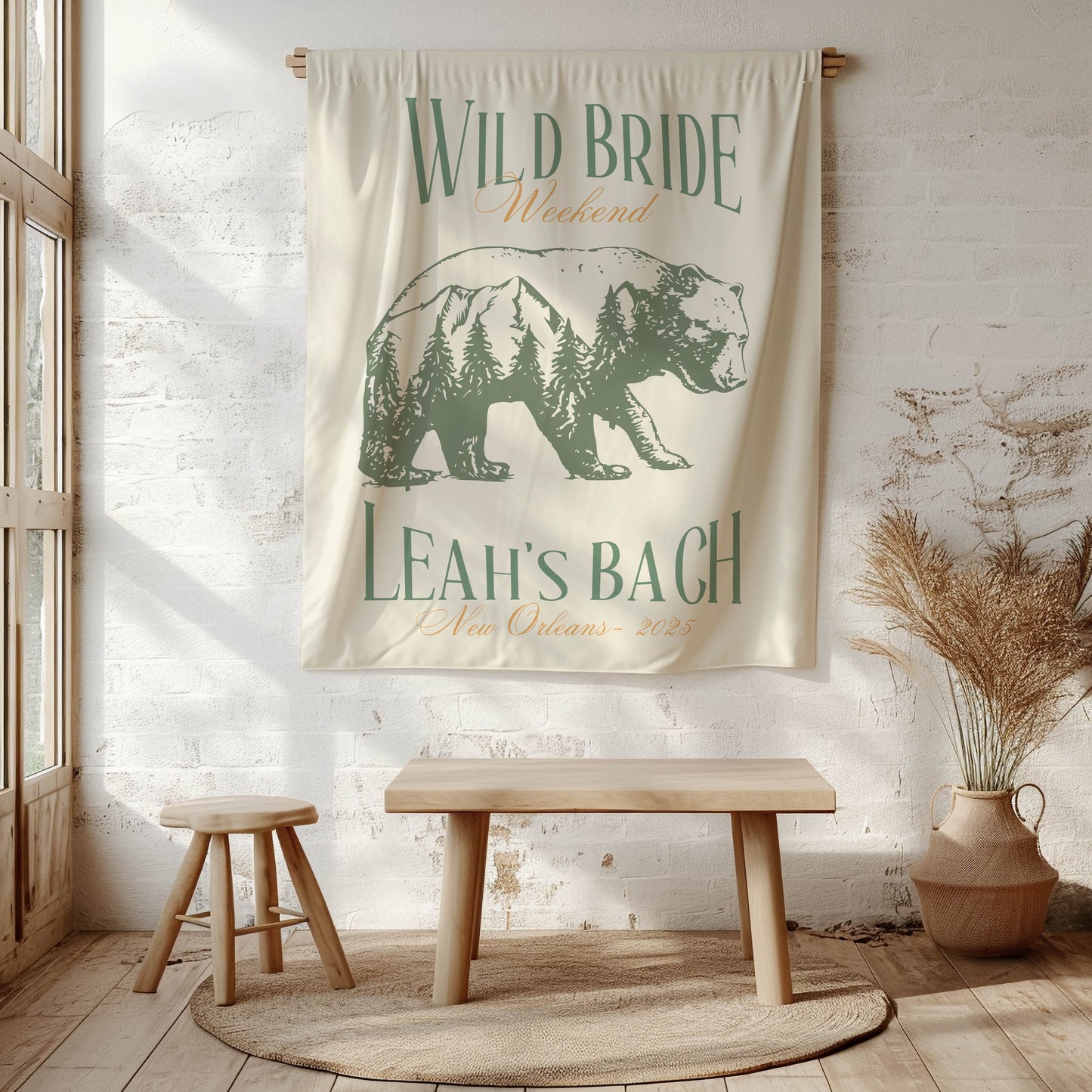 Camp & Hiking Bachelorette Banner – Custom Bach Décor | #67