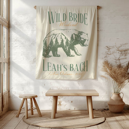 Camp & Hiking Bachelorette Banner – Custom Bach Décor | #67