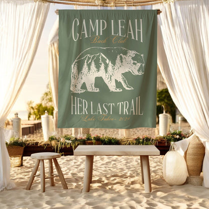 Camp & Hiking Bachelorette Banner – Custom Bach Décor | #67