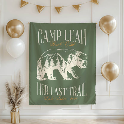 Camp & Hiking Bachelorette Banner – Custom Bach Décor | #67