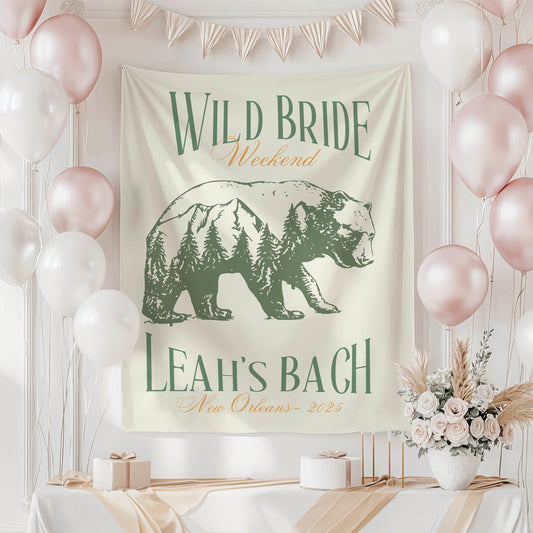 Camp & Hiking Bachelorette Banner – Custom Bach Décor | #67