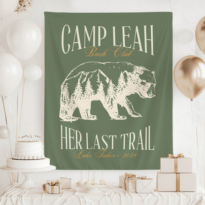 Camp & Hiking Bachelorette Banner – Custom Bach Décor | #67