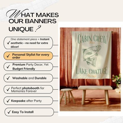 Fishing Bachelorette Banner – Custom Bach Décor | #68