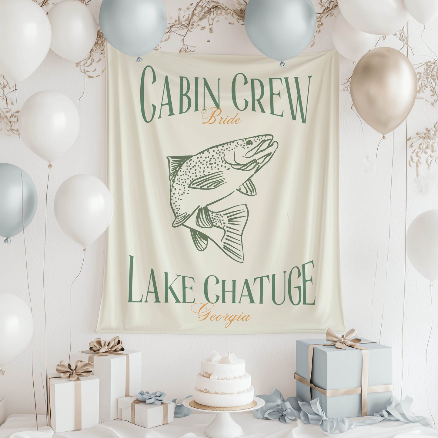 Fishing Bachelorette Banner – Custom Bach Décor | #68