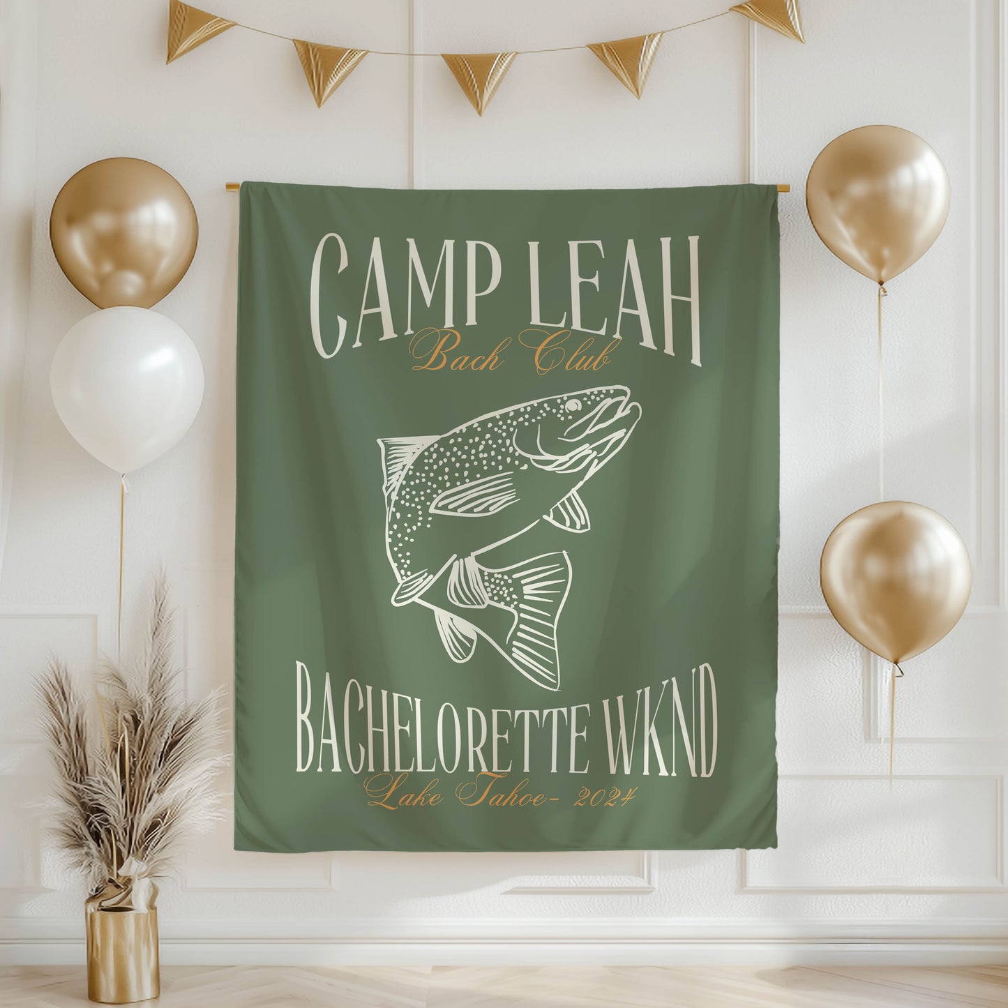 Fishing Bachelorette Banner – Custom Bach Décor | #68