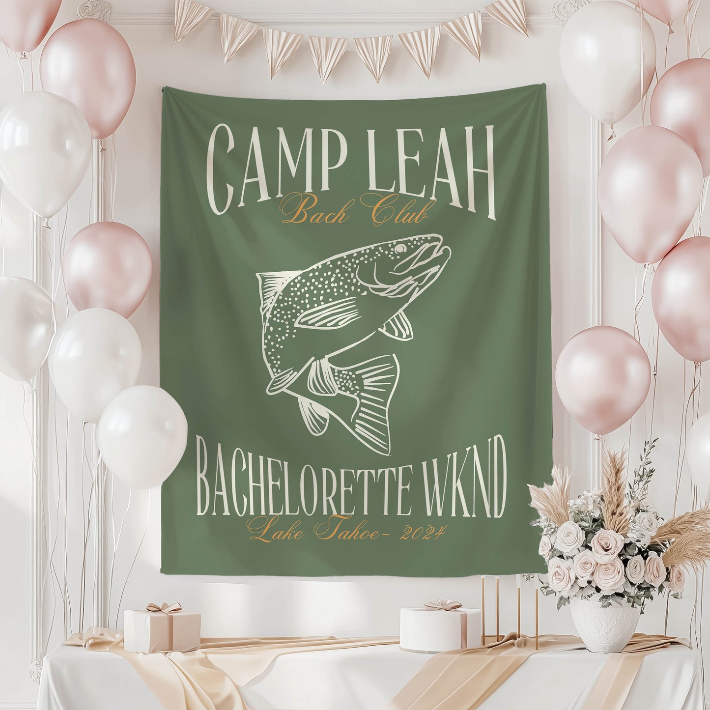 Fishing Bachelorette Banner – Custom Bach Décor | #68