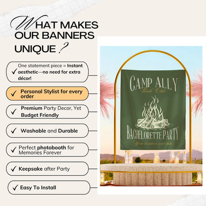 Camp Bachelorette Banner – Custom Bach Décor | #69