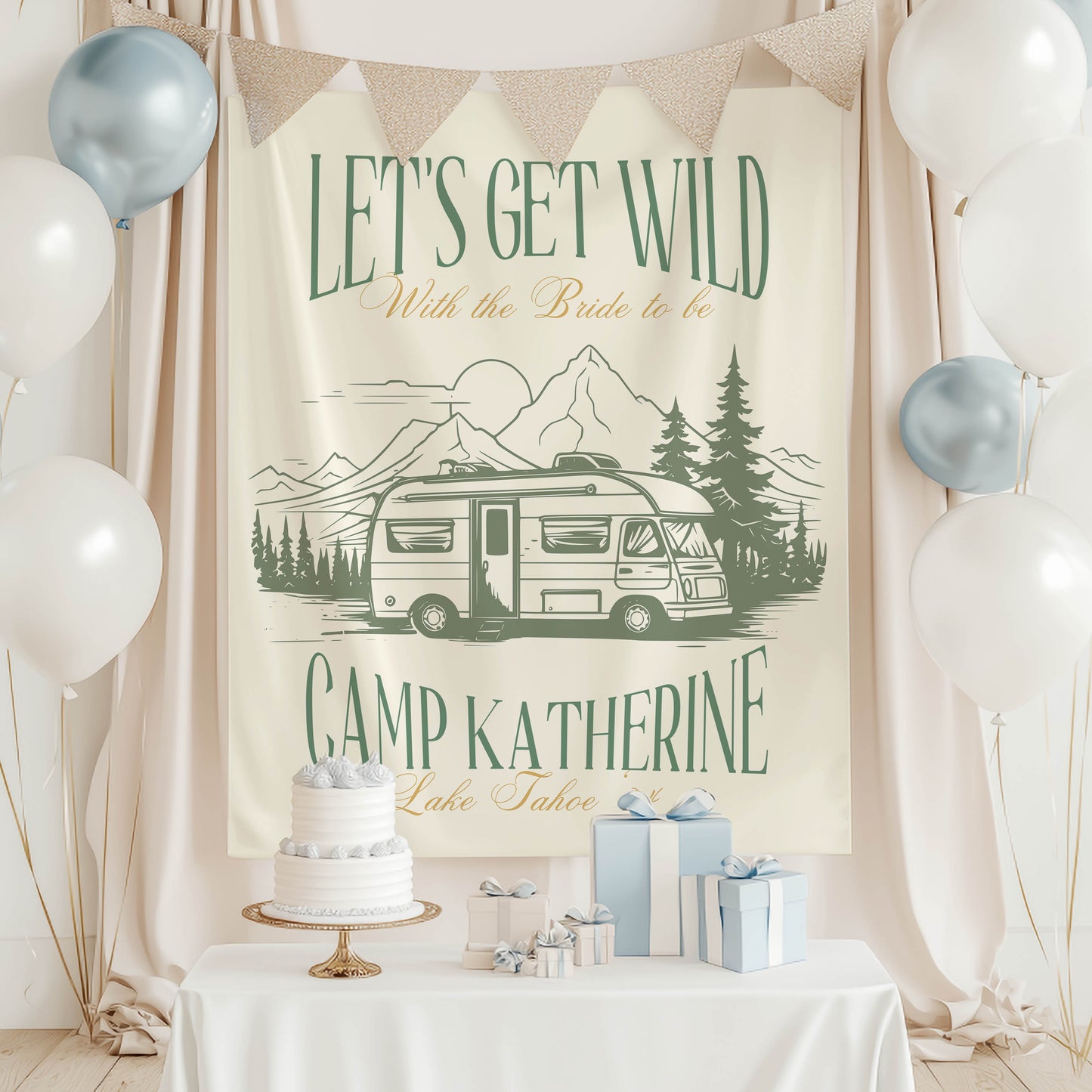 Camp Bachelorette Banner – Custom Bach Décor | #70