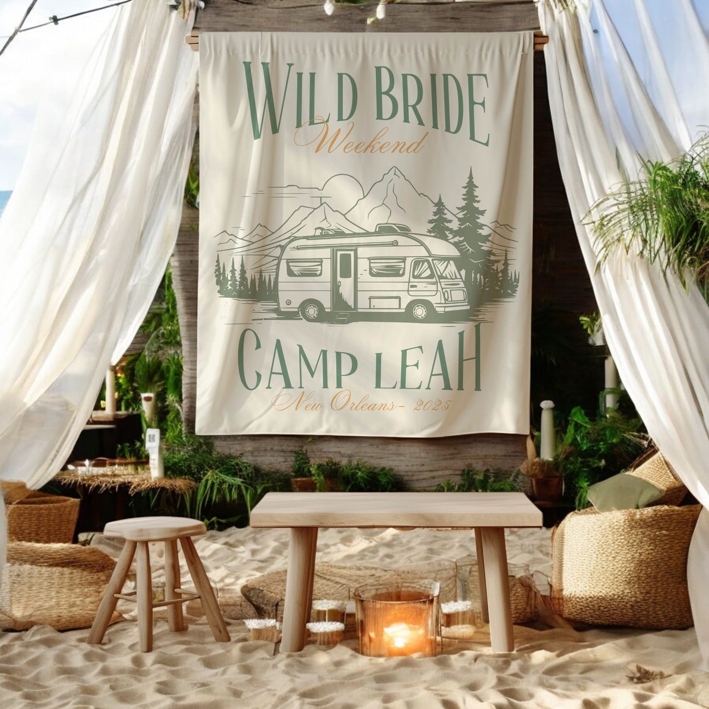 Camp Bachelorette Banner – Custom Bach Décor | #70