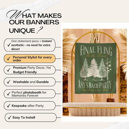 Hiking Bachelorette Banner – Custom Bach Décor | #71