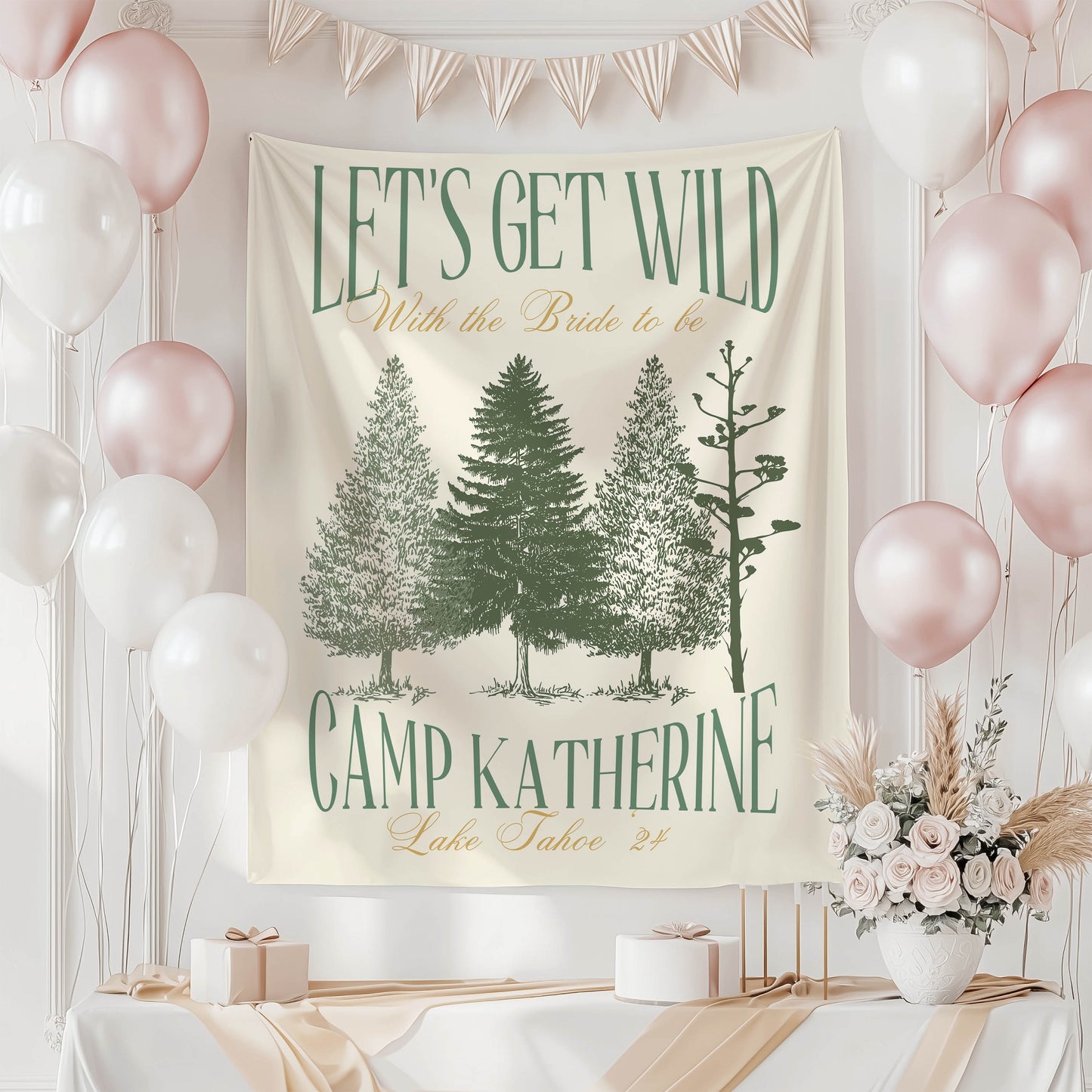 Hiking Bachelorette Banner – Custom Bach Décor | #71