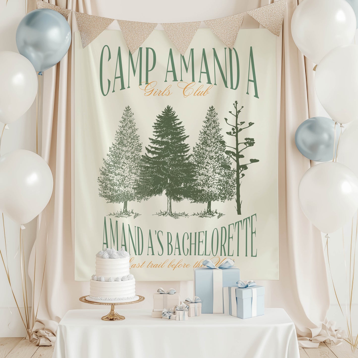Hiking Bachelorette Banner – Custom Bach Décor | #71